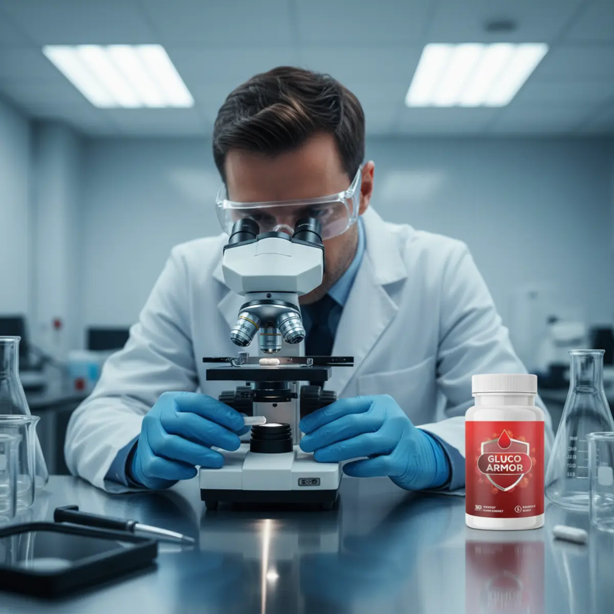 Diagram showing how Gluco Armor works